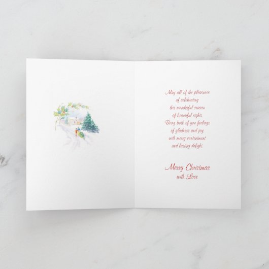 Voor een lieve dochter en haar man feestdagen kaart (Binnen)