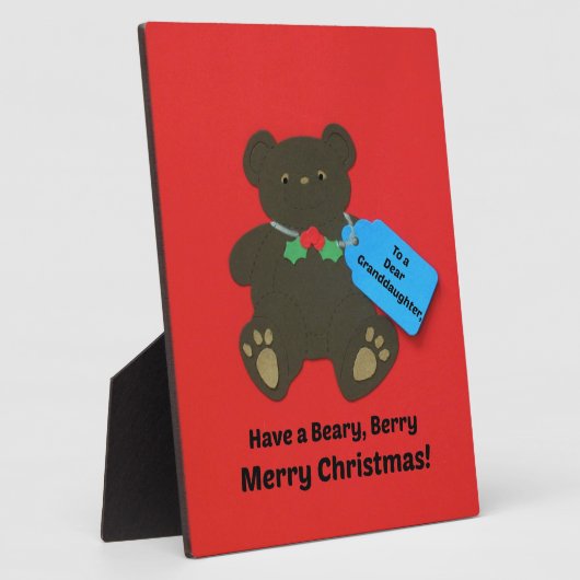 Voor een lieve kleindochter met kerstmis fotoplaat (Zijkant)