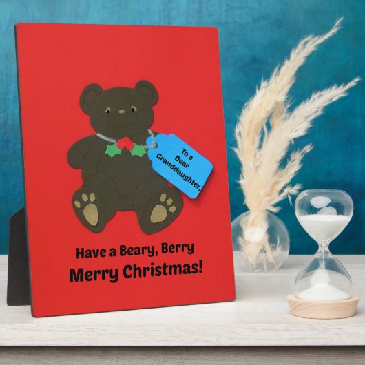 Voor een lieve kleindochter met kerstmis fotoplaat (Zijkant)