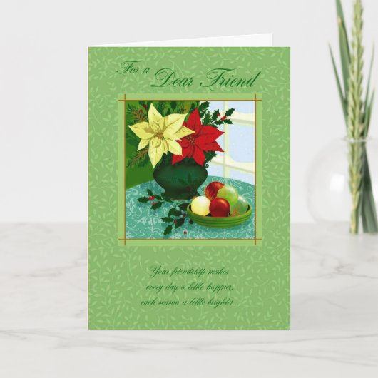 Voor een lieve vriend feestdagen kaart (Voorkant)