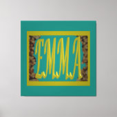 VOOR EEN MEISJE, EMMA MARINE BLUE PEBBLES GENOEMD CANVAS AFDRUK (Voorkant)