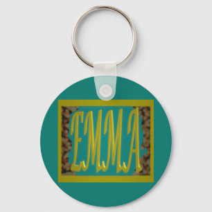VOOR EEN MEISJE, EMMA MARINE BLUE PEBBLES GENOEMD SLEUTELHANGER