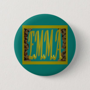 VOOR EEN MEISJE GENAAMD EMMA MARINE BLUE PEBBLES RONDE BUTTON 5,7 CM