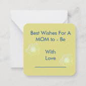 Voor een moeder notitiekaartje (Achterkant)
