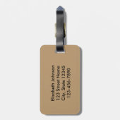 Voor een ontwerp met ruwschacht bagagelabel (Achterkant verticaal)