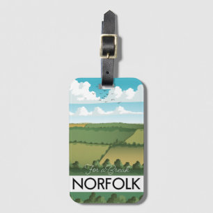 Voor een pauze: Norfolk reisposter Two-Tone Koffee Bagagelabel