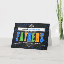 voor een peetzoon Kleurrijke typografie op Vaderda Feestdagen Kaart