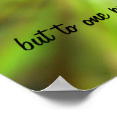 Voor één persoon kan je de wereld zijn poster (Hoek)