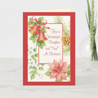 Voor een Prachtige Dochter en een Zoon Feestdagen Kaart