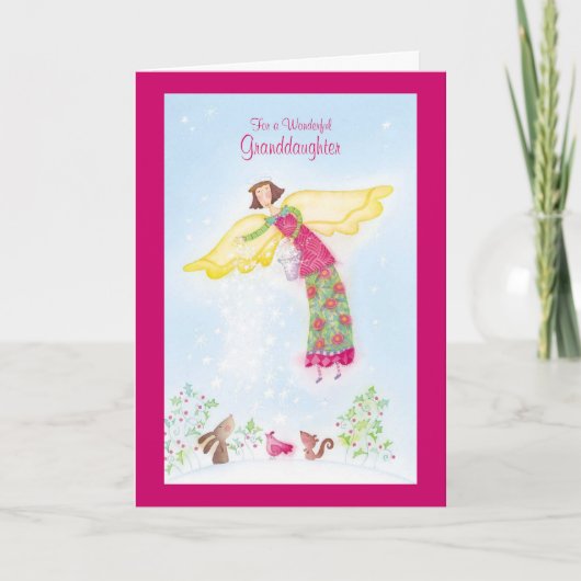 Voor een prachtige kleindochter feestdagen kaart (Voorkant)