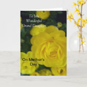 Voor een prachtige kleindochter kaart (Gele Bloem)