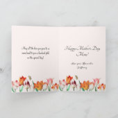 Voor een prachtige moeder met zachte tulp lenteken kaart (Binnen)