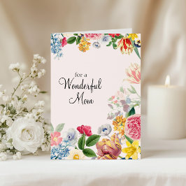Voor een Prachtige Moeder Zachte Tulp Lentebloemen Kaart