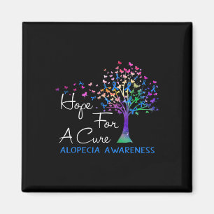 Voor een remedie Alopecia Awareness Tree Ribbon Magneet