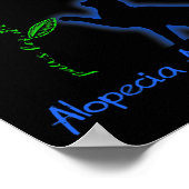 Voor een remedie Alopecia Bewustzijn Poster (Hoek)