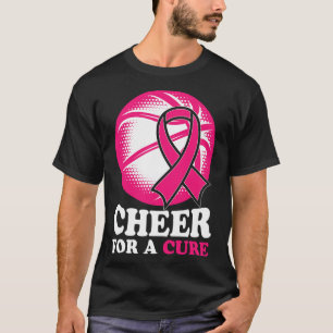 Voor een remedie Basketbal borstkanker bewustzijn T-shirt