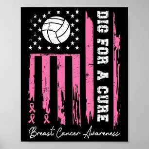 Voor een remedie Borstkanker Bewustzijn Ribbon Vol Poster