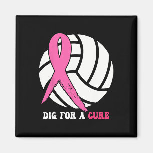 Voor een remedie borstkanker Bewustzijn Volleybal Magneet