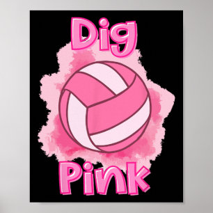 Voor een remedie borstkanker Bewustzijn Volleybal  Poster