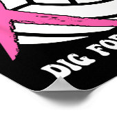 Voor een remedie borstkanker Bewustzijn Volleybal  Poster (Hoek)