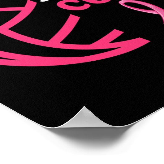 Voor een remedie borstkanker Bewustzijn Volleybal  Poster (Hoek)