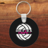 Voor een remedie borstkanker Bewustzijn Volleybal  Sleutelhanger (Voorkant)