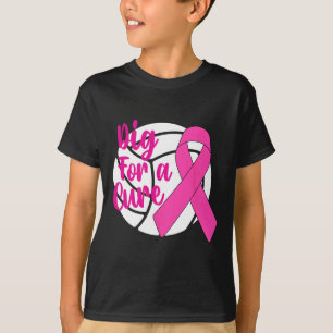 Voor een remedie borstkanker Bewustzijn Volleybal T-shirt