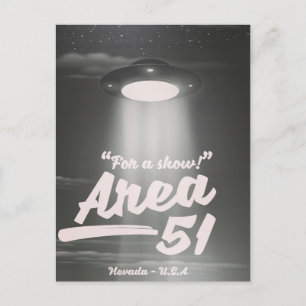 "Voor een show" Area 51 mono poster Briefkaart