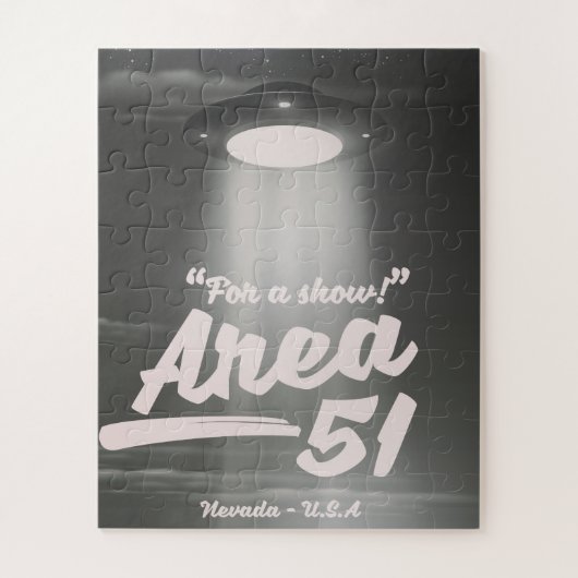 "Voor een show" Area 51 mono poster Legpuzzel (Verticaal)