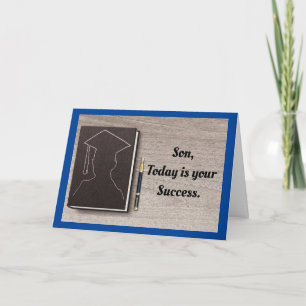 Voor een Son Afstuderen Folded Wenskaart Kaart