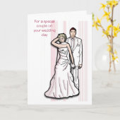 Voor een speciaal paar op uw huwelijksdag kaart (Gele Bloem)