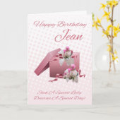 Voor een speciale Jean verjaardagsfeest Kaart (Gele Bloem)