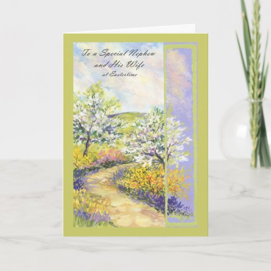 Voor een speciale neef en zijn vrouw in de paastij feestdagen kaart (Voorkant)