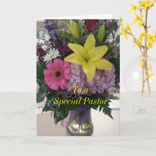 Voor een speciale pastoor kaart (Gele Bloem)