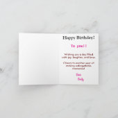 Voor een speciale vriend roze gele rozen verjaarda kaart (Binnen)