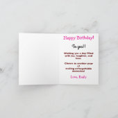 Voor een speciale vriend roze rode rozen verjaarda kaart (Binnen)