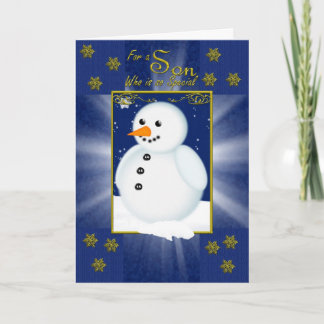 Voor een speciale zoon met kerst feestdagen kaart