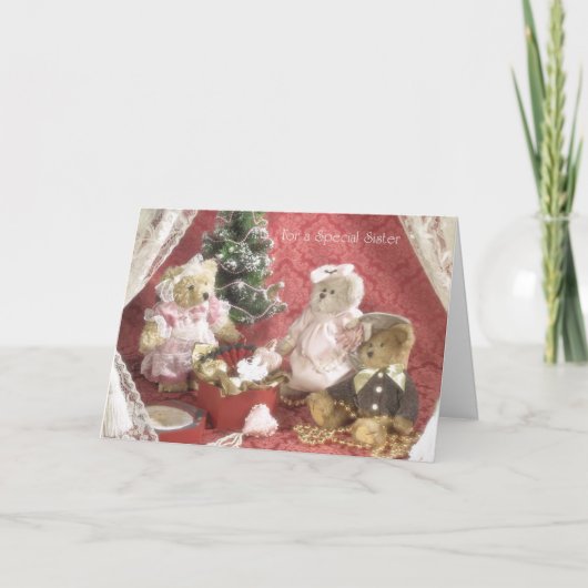 Voor een speciale zus feestdagen kaart (Voorkant)