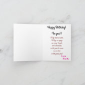 Voor een speciale zuster Roze Rozen Verjaardag Kaart (Binnen)