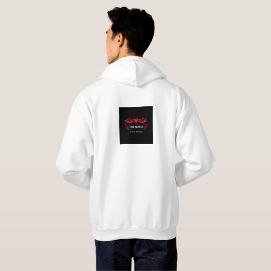 Voor een streetwear-stijl hoodie.tha maffia hoodie (Achterkant volledig)