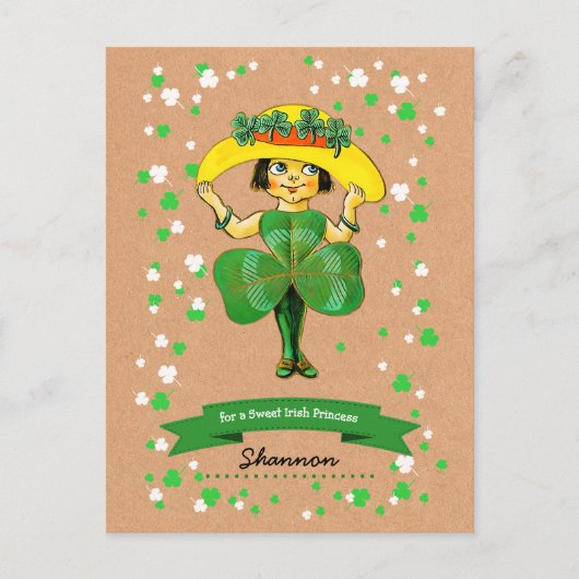 Voor een Sweet Irish Princess St. Patrick's Day Briefkaart (Voorkant)