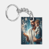 Voor een vader die kan toveren (2) sleutelhanger (Voorkant Links)