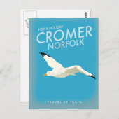 Voor een vakantie is de Kromer Norfolk reisposter. Briefkaart (Voorkant / Achterkant)