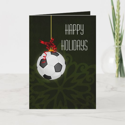 voor een voetbalspeler: kerstkaarten feestdagen kaart (Voorkant)