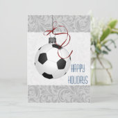 voor een voetbalspeler: kerstkaarten feestdagenkaart (Staand voorkant)