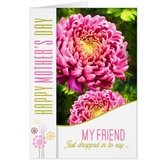 voor een vriend van Moederdag Pink Dahlia Garden (Voorkant)