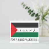 Voor een vrije palestine! briefkaart (Staand voorkant)