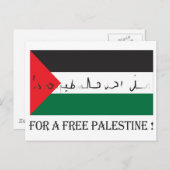 Voor een vrije palestine! briefkaart (Voorkant / Achterkant)