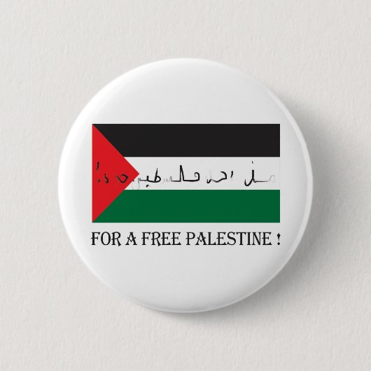 Voor een vrije palestine! ronde button 5,7 cm (Voorkant)