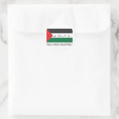 Voor een vrije palestine! ronde sticker (Tas)
